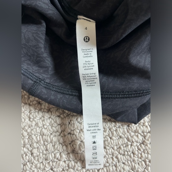 Lululemon Wunder Train High-Rise Crop 23" Crunch Black Size 4 - Picture 7 of 7